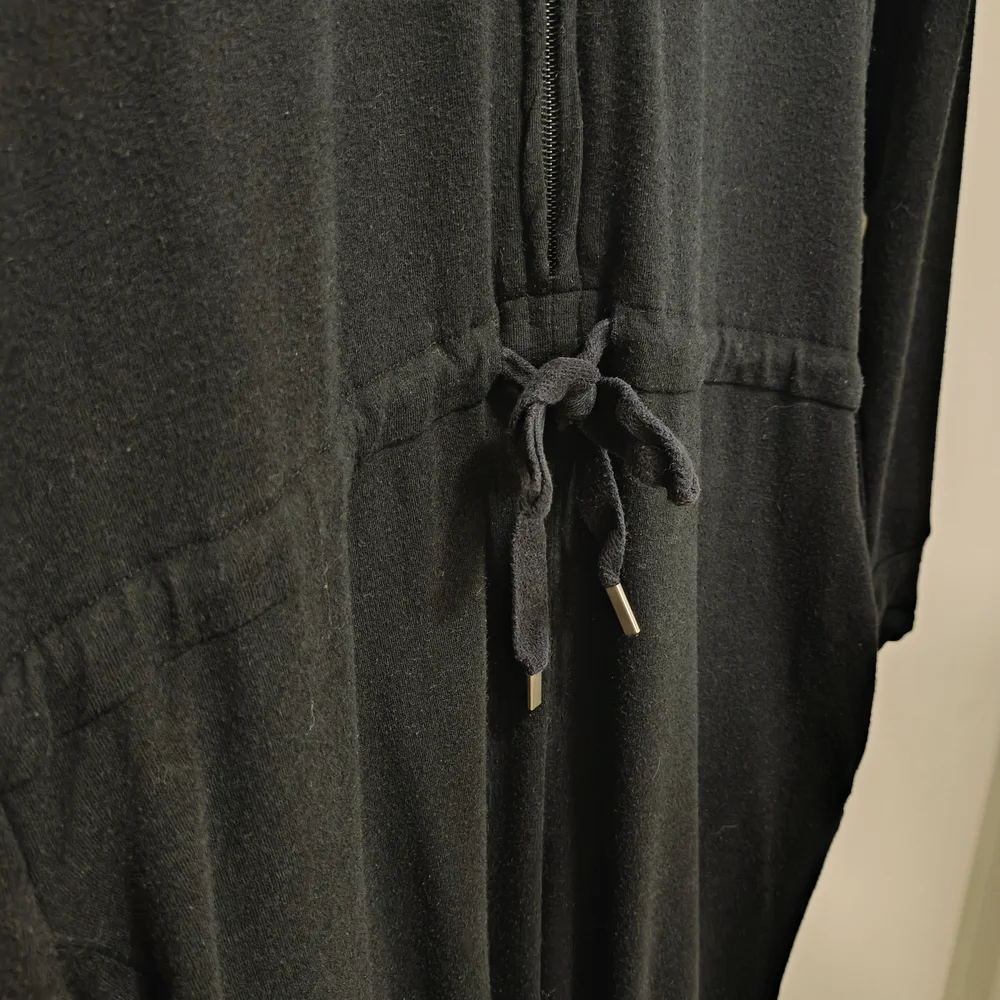 Smash + Tess Black Harris Hoodie Romper in Midnight Black - Picture 3 of 7